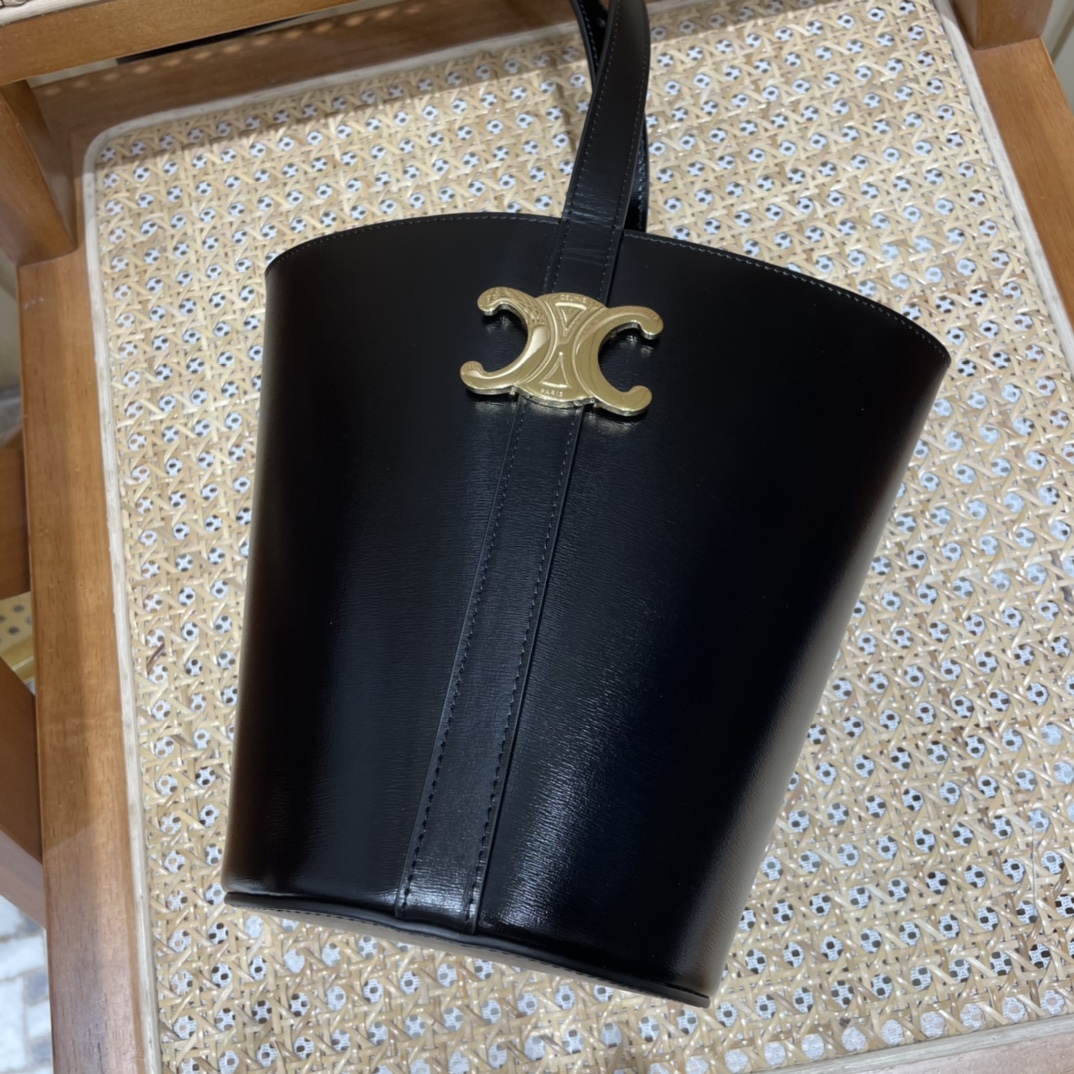 CELINE BUCKET TRIOMPHE 25CM 水桶包 199913黑色