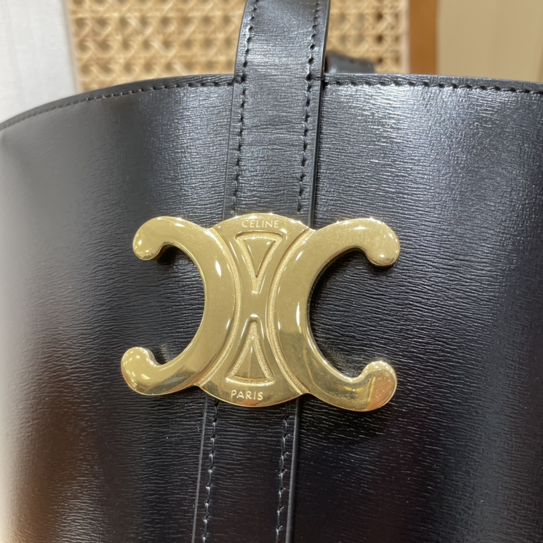 CELINE BUCKET TRIOMPHE 25CM 水桶包 199913黑色