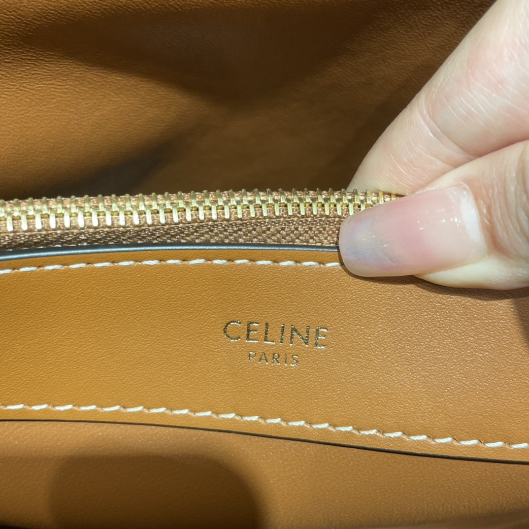 CELINE BUCKET TRIOMPHE 25CM 水桶包 199913焦糖色