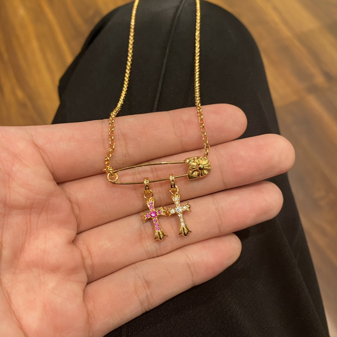 Custom Gold-Plated Diamond Setting, Necklace Pendant
