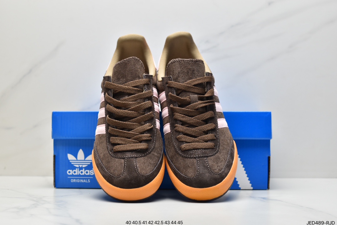 Adidas cord men's casual shoes retro brown low top sneakers