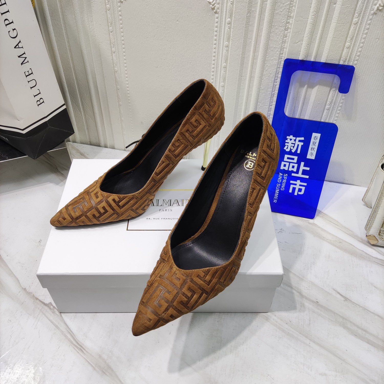 Bal*ain’s 2022 High Heels: Luxurious Materials, Italian Soles, 9.5CM Height - 图片 2