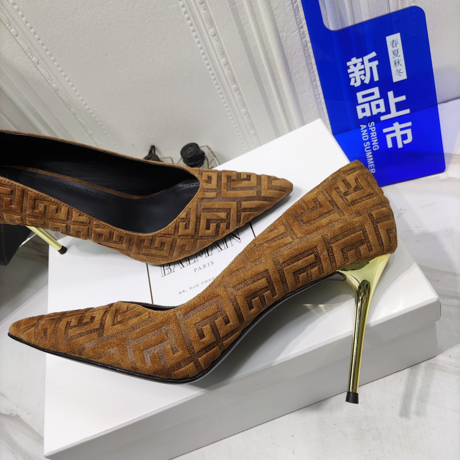 Bal*ain’s 2022 High Heels: Luxurious Materials, Italian Soles, 9.5CM Height - 图片 4