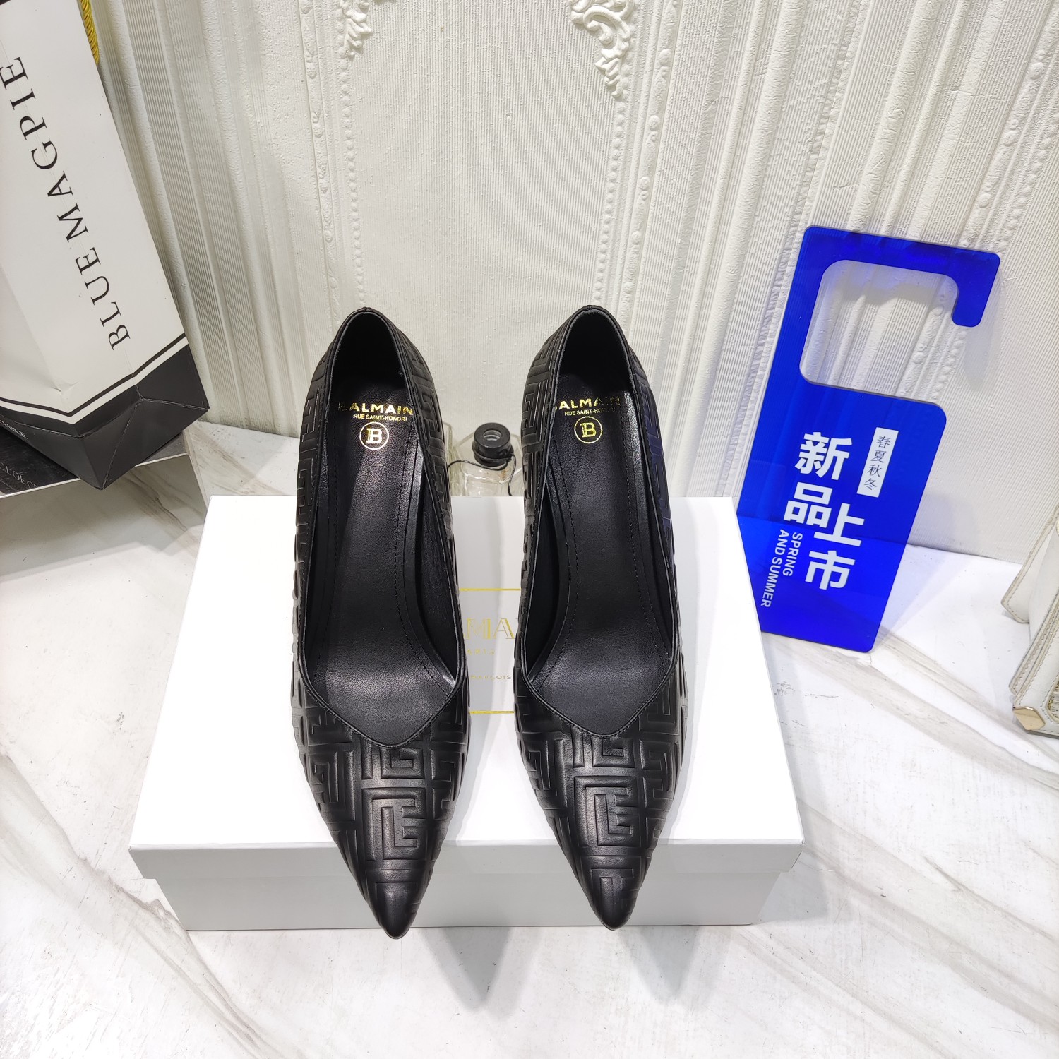 “Bal*ain 2022 Spring/Summer High Heels: Luxurious Materials, Italian Soles, 9.5CM Height” - 图片 5