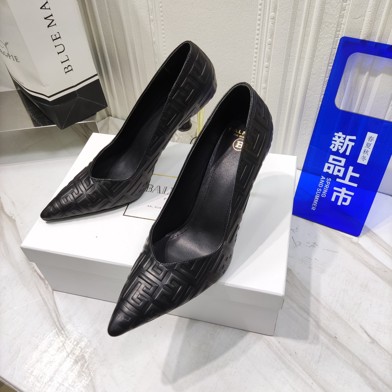 “Bal*ain 2022 Spring/Summer High Heels: Luxurious Materials, Italian Soles, 9.5CM Height” - 图片 2