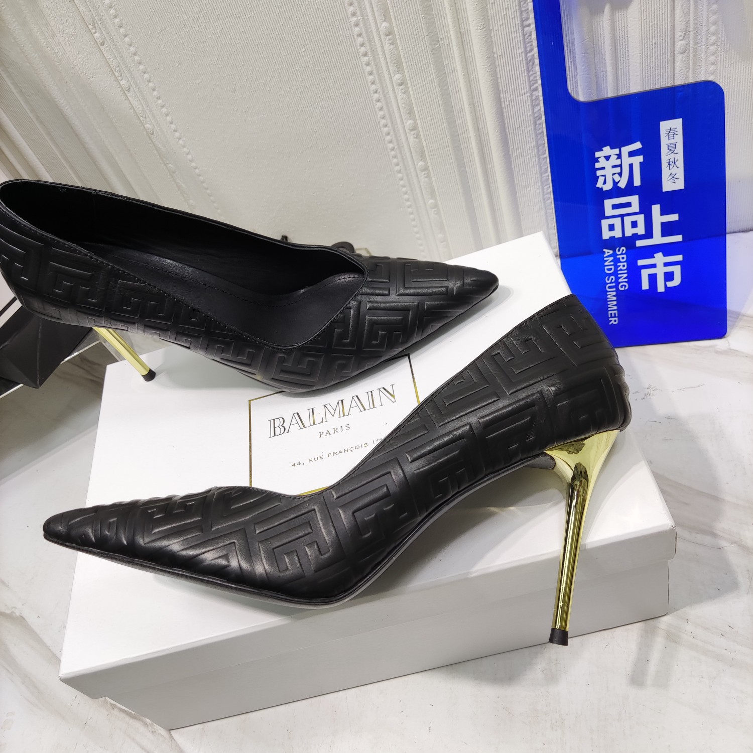 “Bal*ain 2022 Spring/Summer High Heels: Luxurious Materials, Italian Soles, 9.5CM Height” - 图片 3