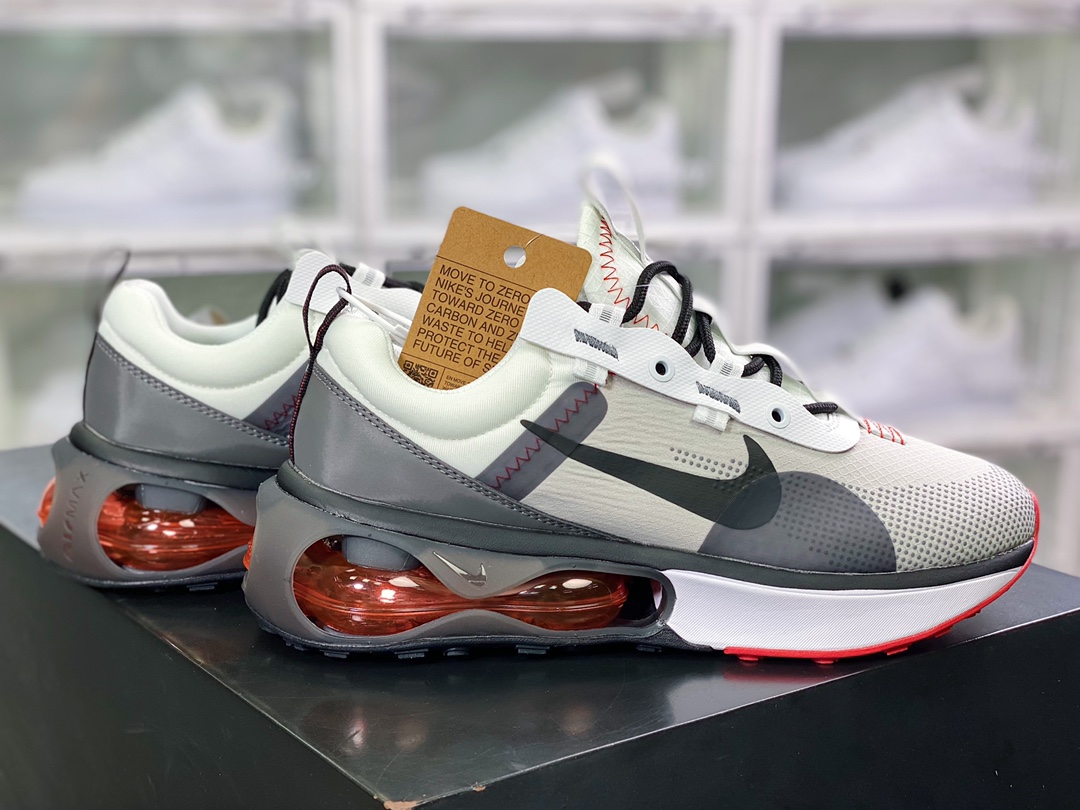 200 Air Max 2021”Beige/Dark Grey/Red”2021款大气垫低帮休闲运动慢跑鞋红DN0721-001