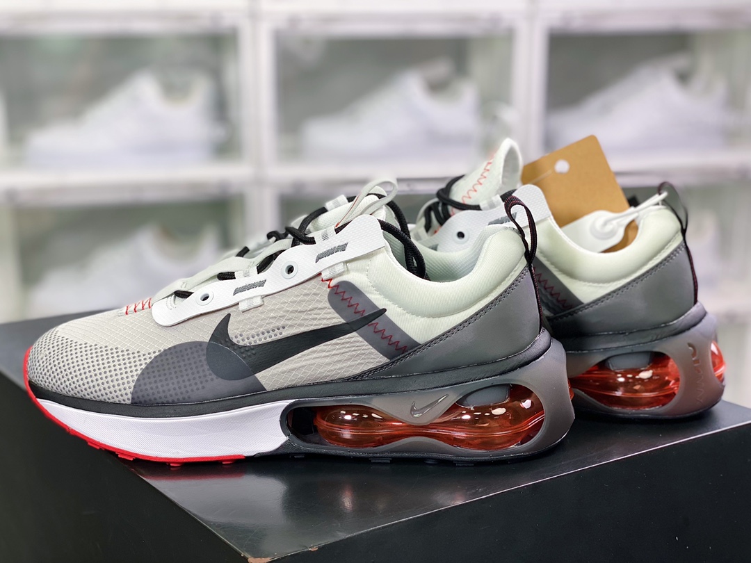 200 Air Max 2021”Beige/Dark Grey/Red”2021款大气垫低帮休闲运动慢跑鞋红DN0721-001