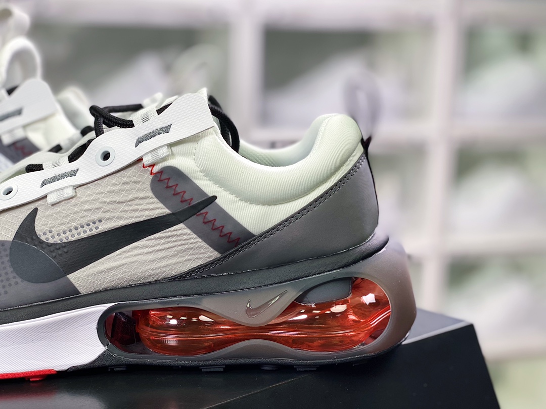 200 Air Max 2021”Beige/Dark Grey/Red”2021款大气垫低帮休闲运动慢跑鞋红DN0721-001