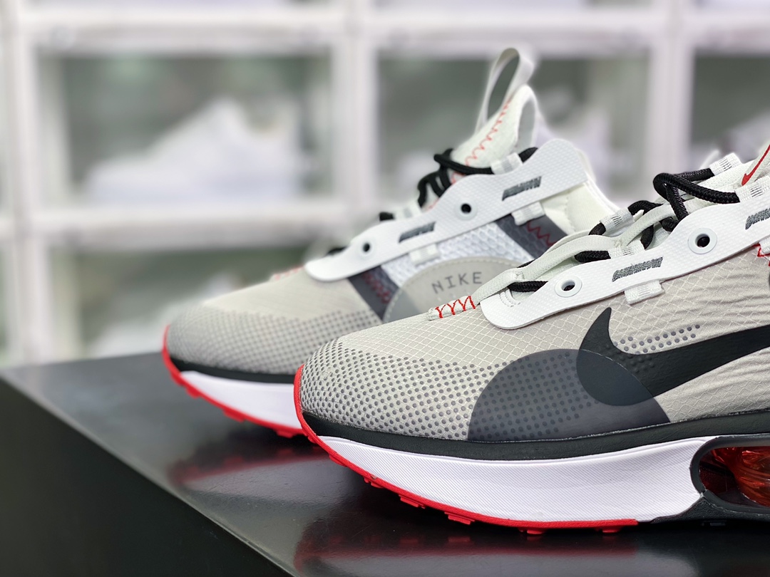 200 Air Max 2021”Beige/Dark Grey/Red”2021款大气垫低帮休闲运动慢跑鞋红DN0721-001