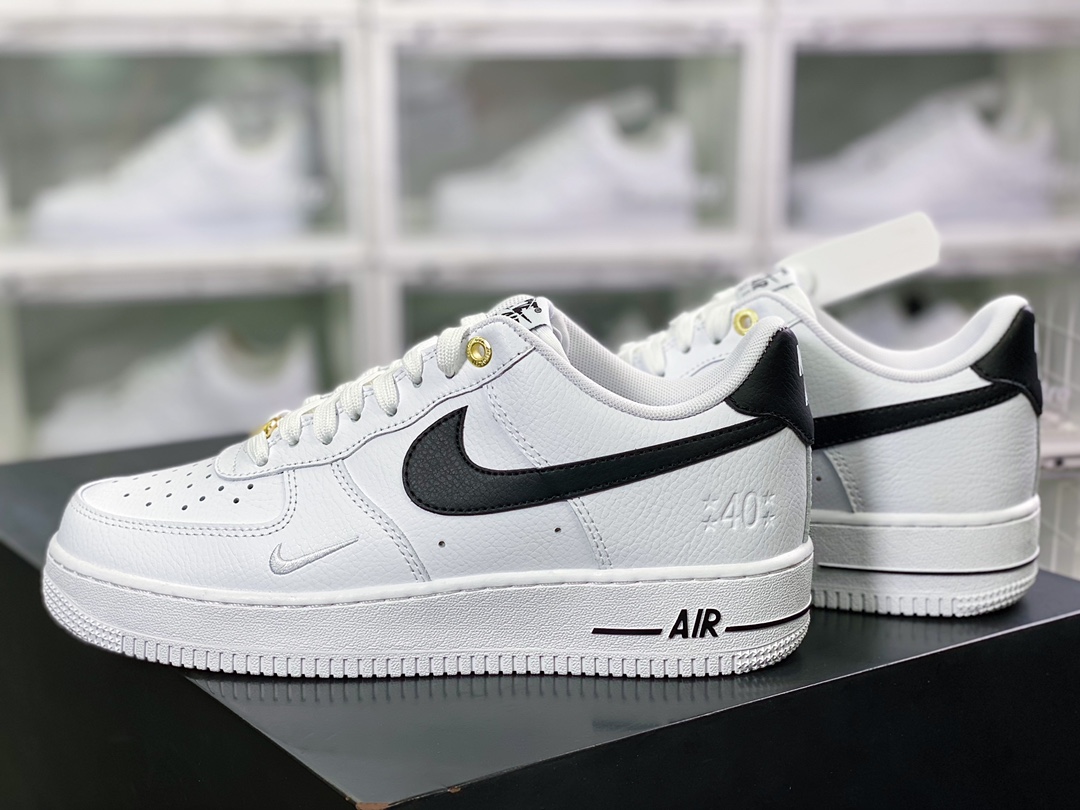 200 Air Force 1'07”40th Anniversary/White Black”空军一号经典低帮百搭休闲运动板鞋DQ7658-100