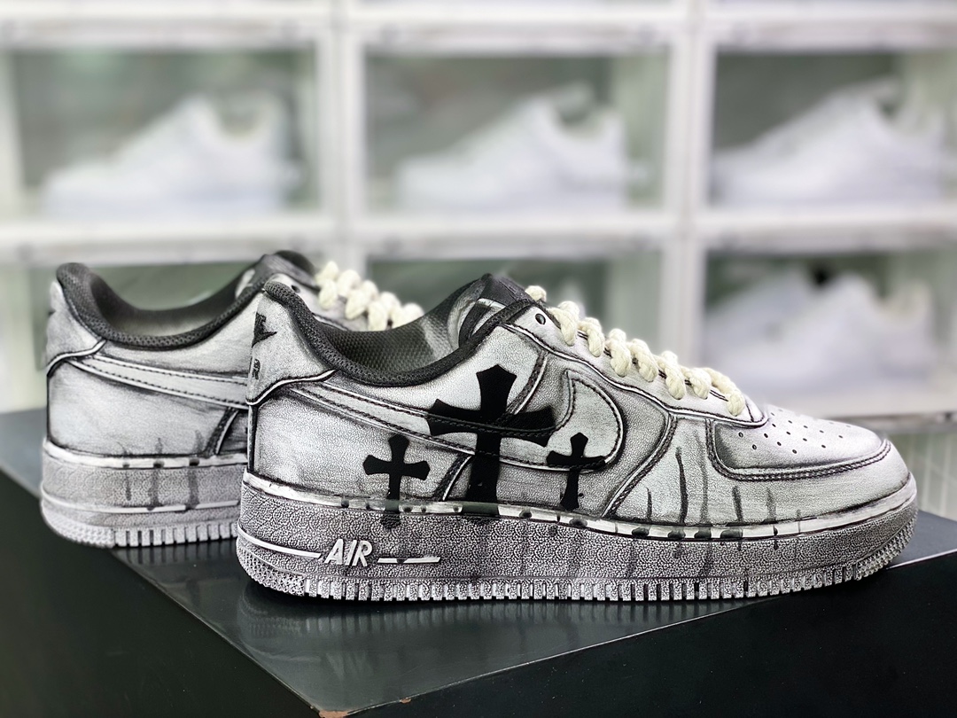 380  Air Force 1'07 Low”White/Blue/Chrome Hearts”空军一号经典低帮百搭休闲运动板鞋CW2288-111