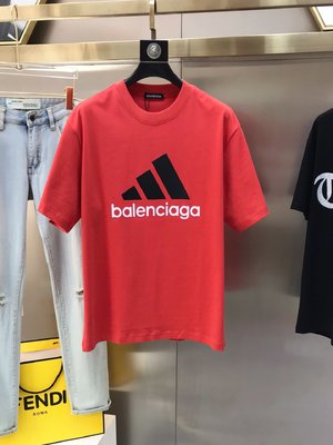 Balenciaga Clothing T-Shirt Printing Men Cotton Spring/Summer Collection Fashion Short Sleeve