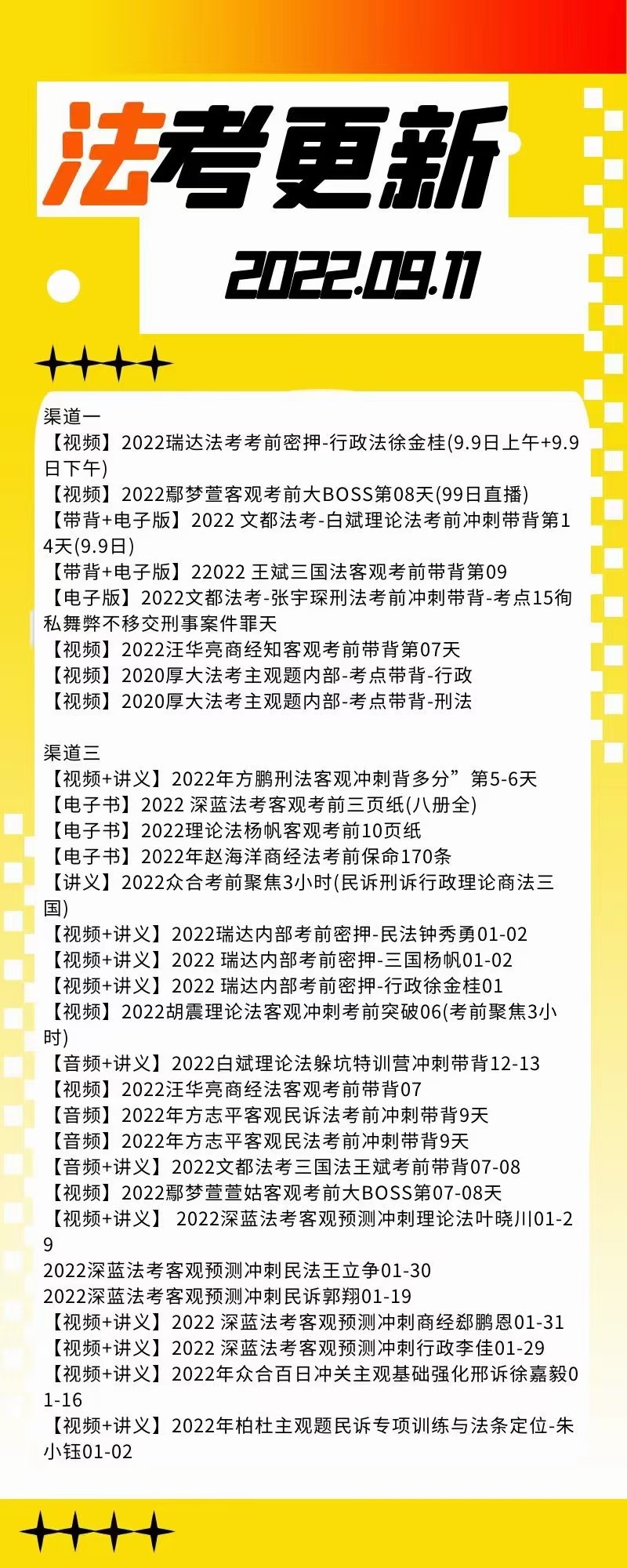 萌学院区09月11号更新 ?法考类