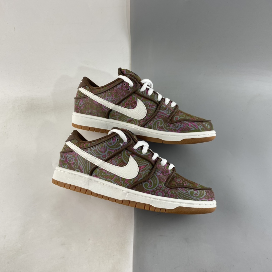 P300 Nike SB Dunk Low ” Paisley ” 棕白腰果花 撕撕乐 低帮运动休闲板鞋 DH7534-200