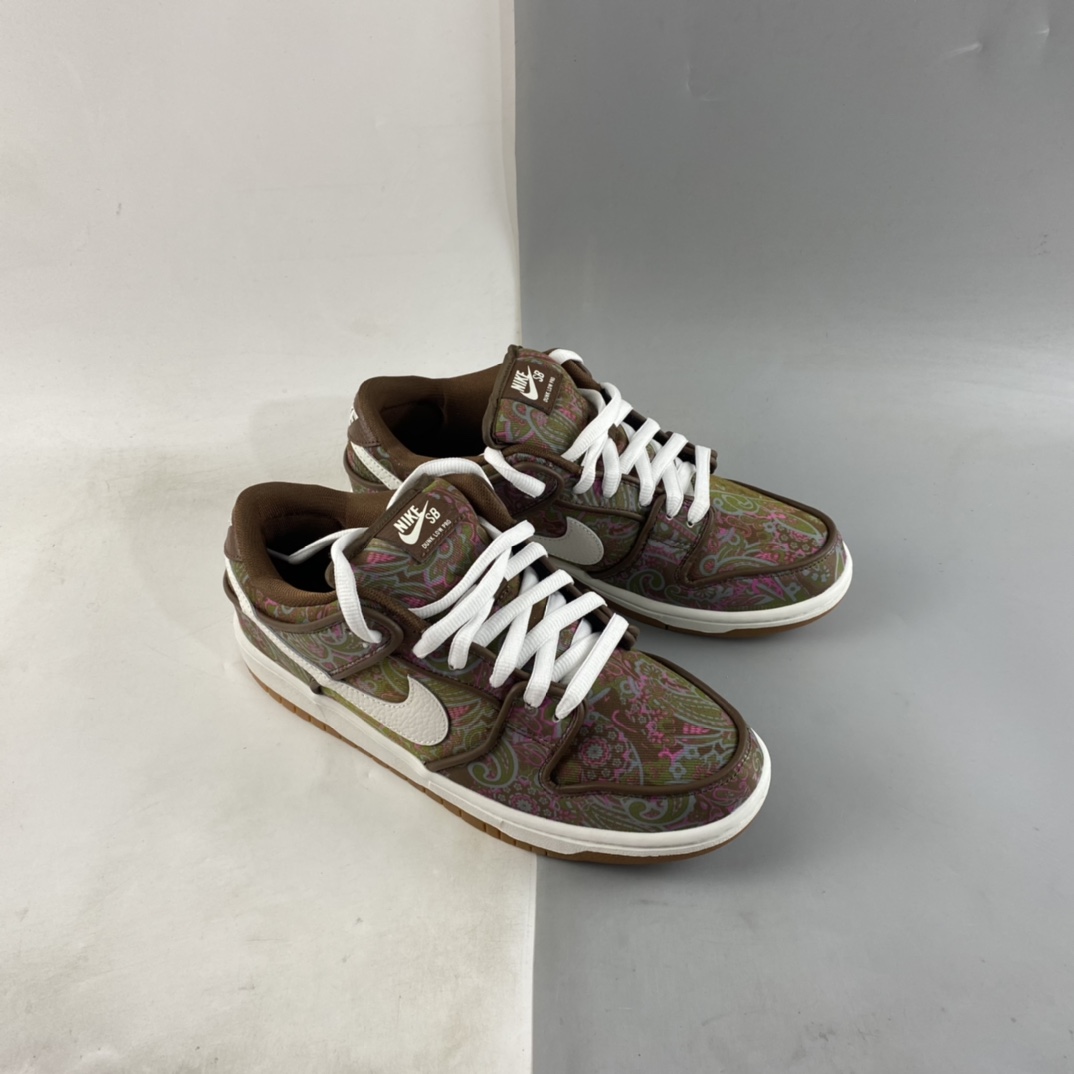 P300 Nike SB Dunk Low ” Paisley ” 棕白腰果花 撕撕乐 低帮运动休闲板鞋 DH7534-200