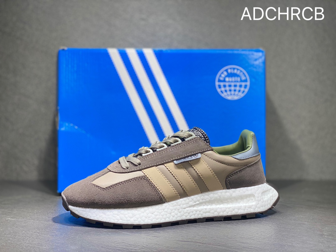 Adidas Originals Retropy Boost E5 series retro racing prototype generation series popcorn cushioning casual sports jogging shoes GW4411