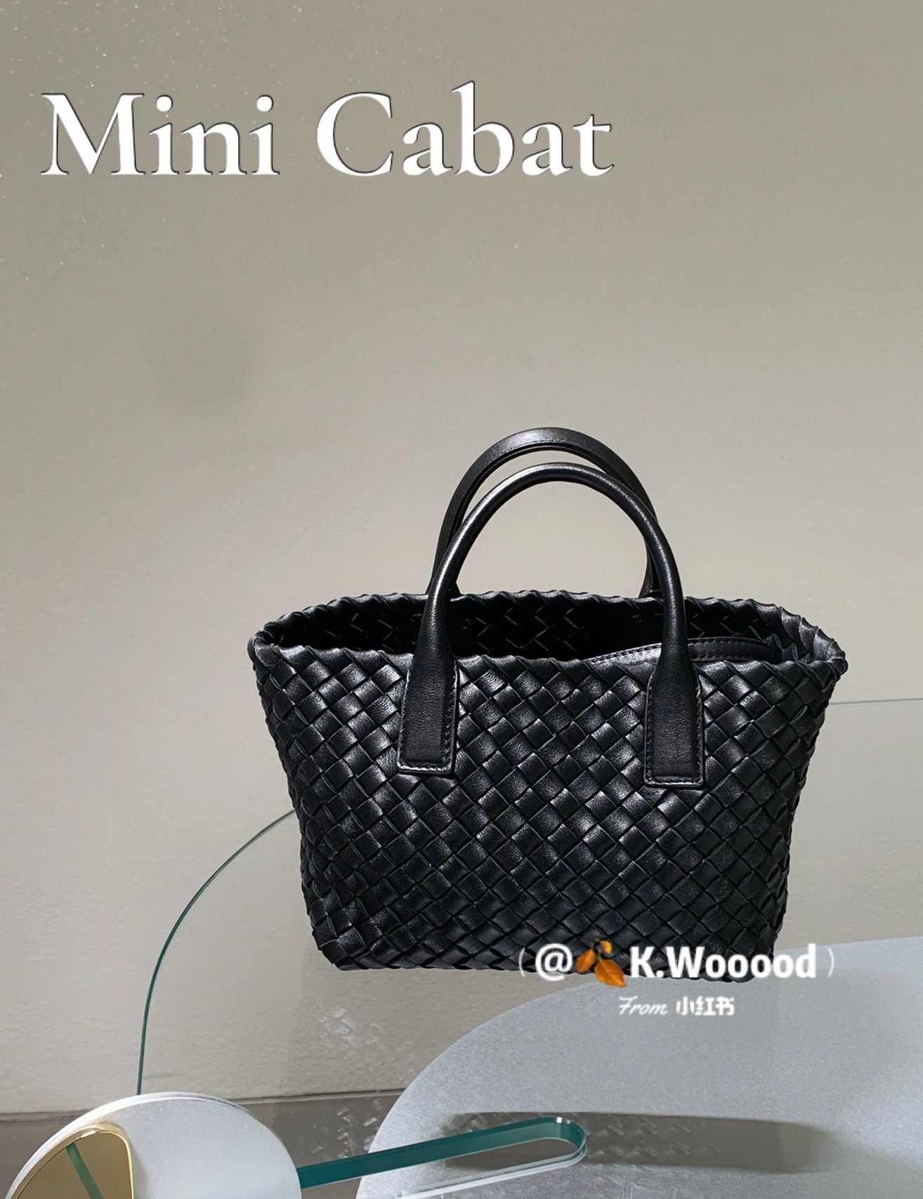 Bottega Veneta MINI CABAT 20CM BAG 709464黑色