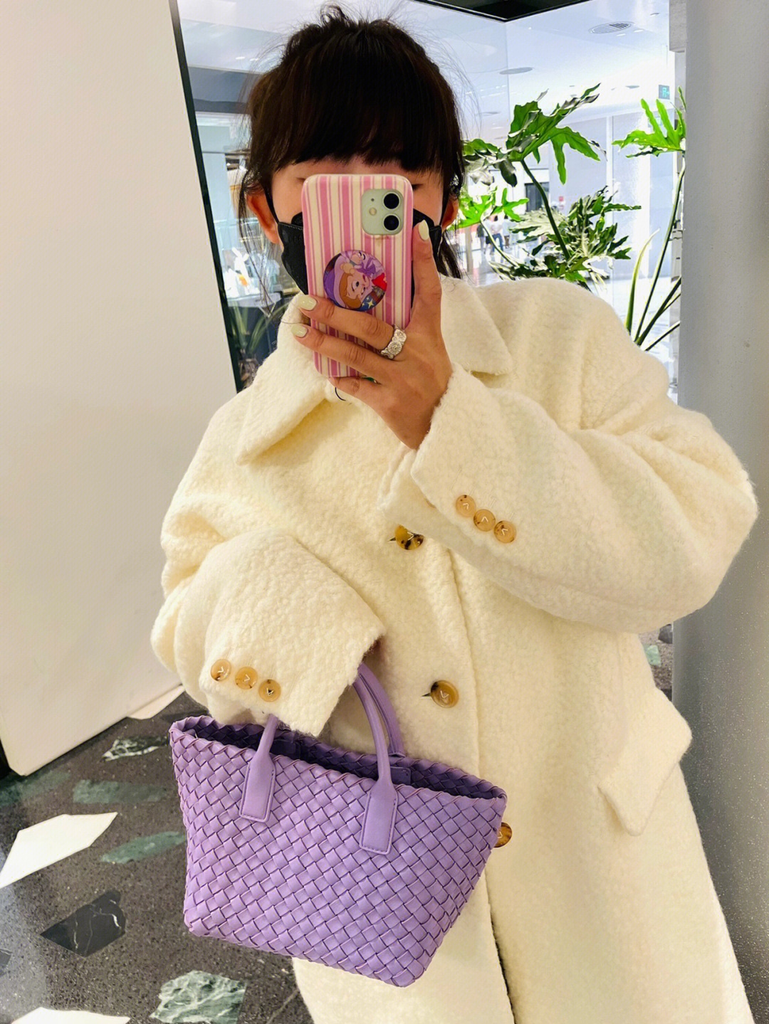 Bottega Veneta MINI CABAT 20CM BAG 709464紫藤色