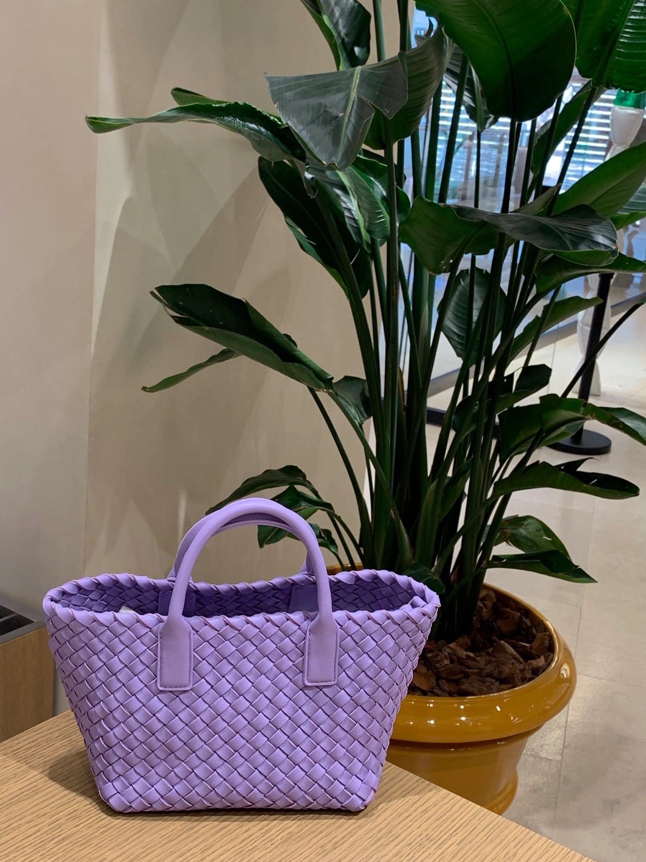 Bottega Veneta MINI CABAT 20CM BAG 709464紫藤色