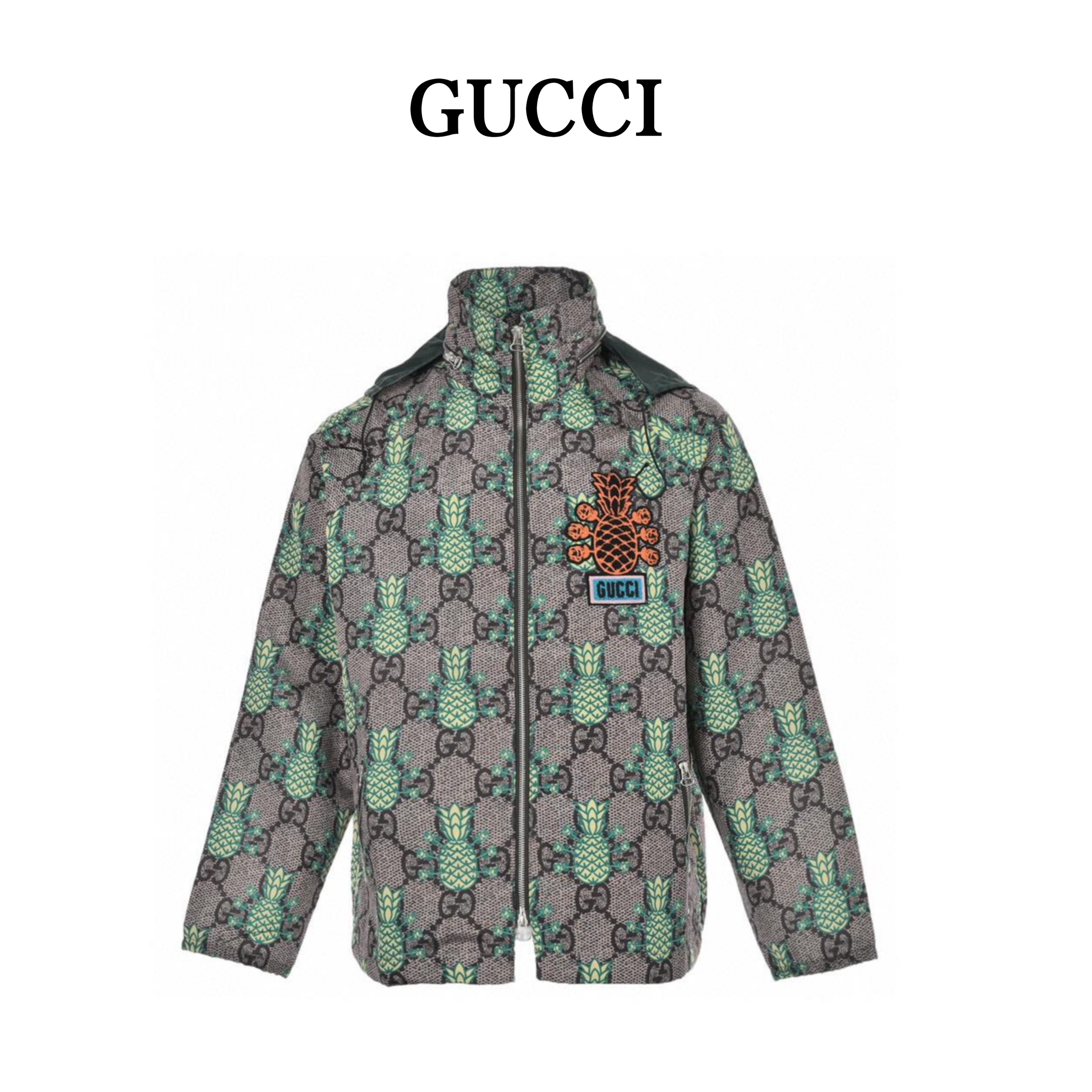 Gucci古驰 22ss Pineapple系列菠萝连帽夹克