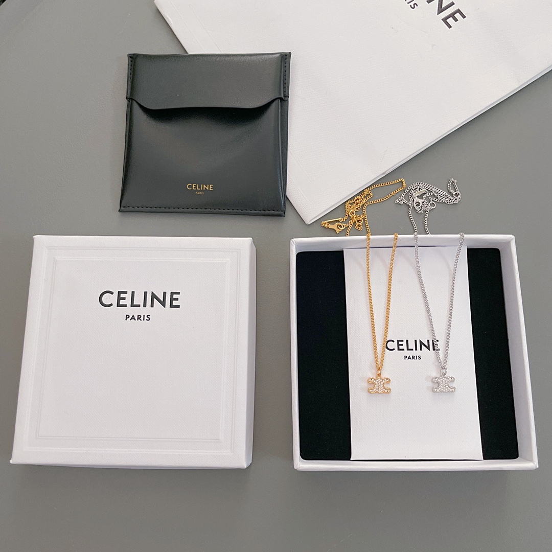 “Z 4950: CNC Carved Logo Hardware, Cel!ne Letter Necklace – Timeless Fashion Series”