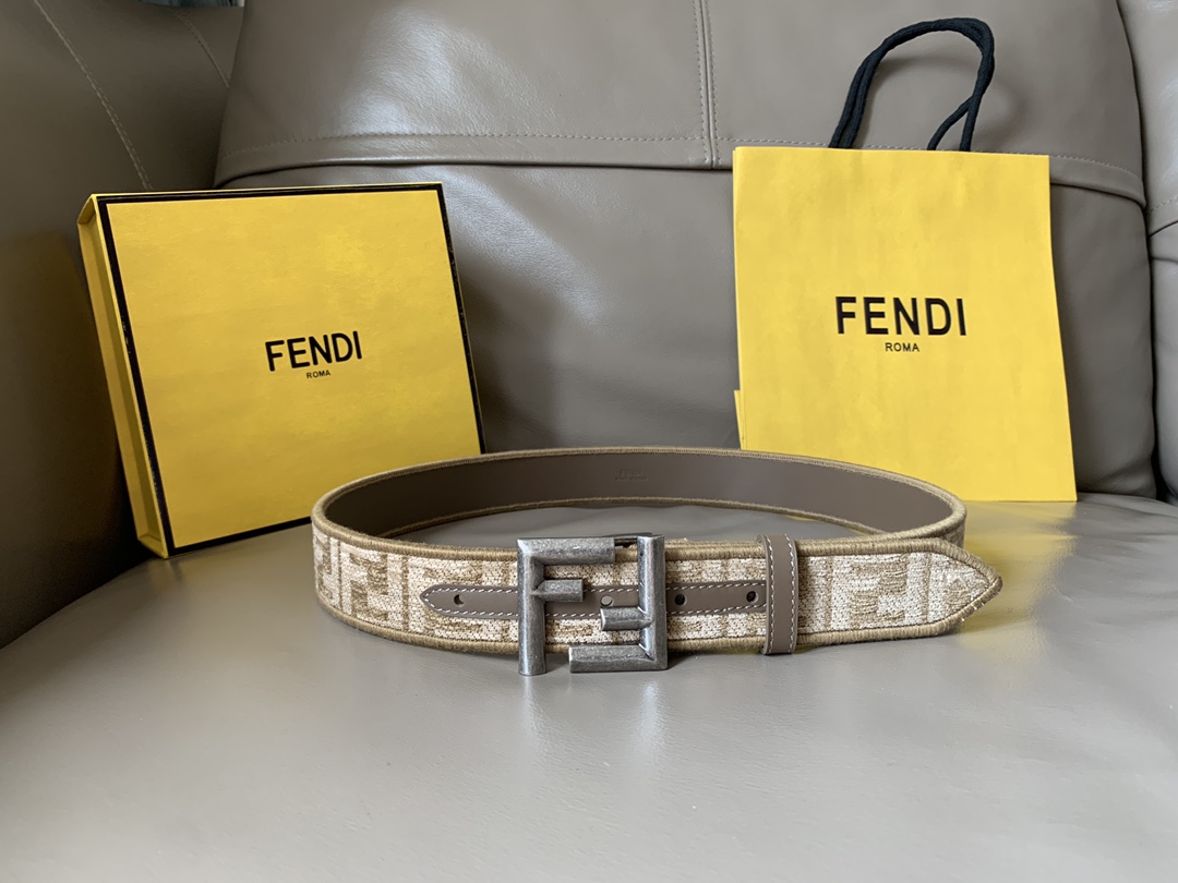 FENDI芬迪专柜新款宽3.5cm男