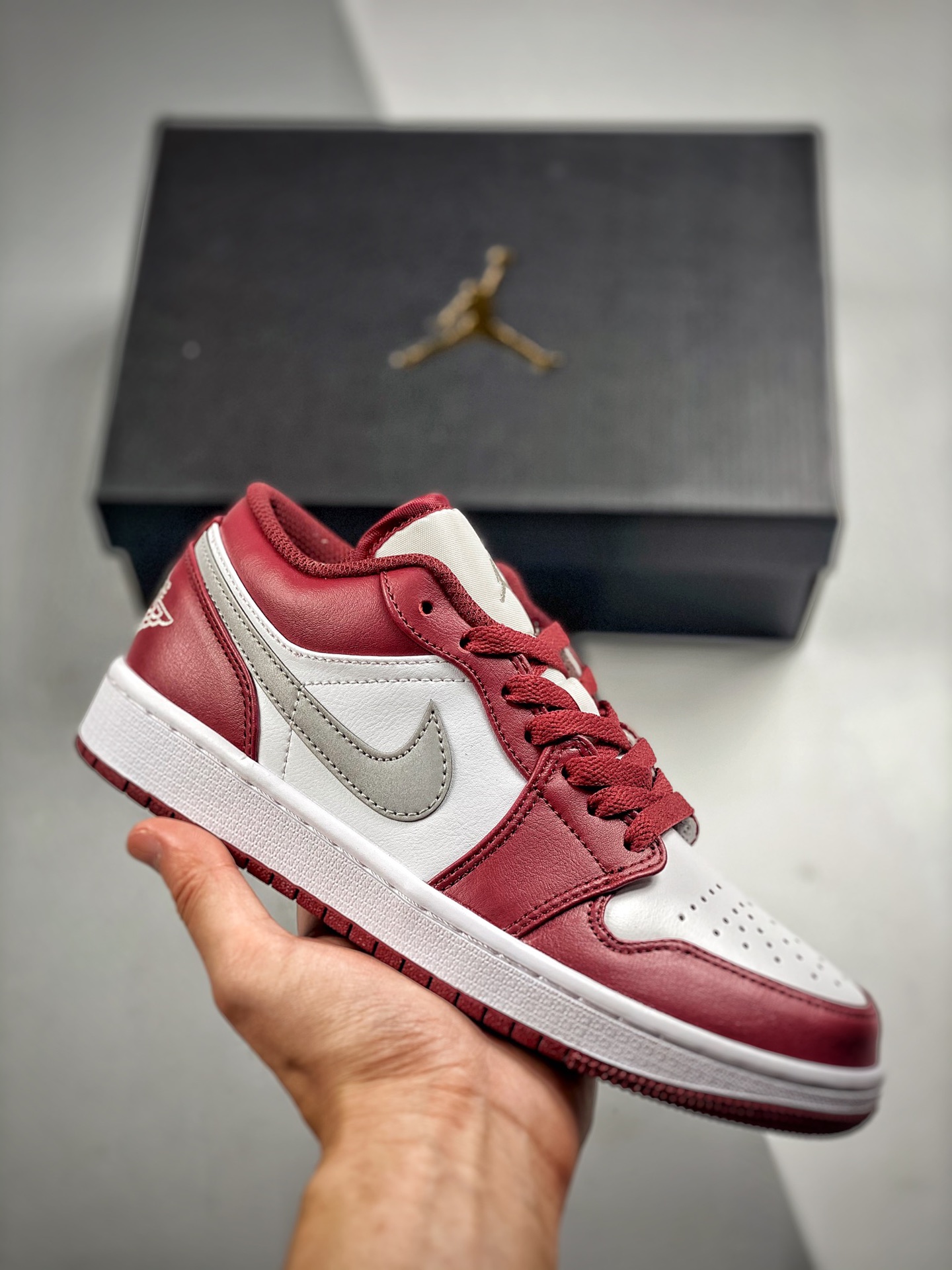 Core 4 Air Jordan 1 Low vino tinto, única piel de primera calidad exclusiva del mercado, desarrollo con archivo origina…