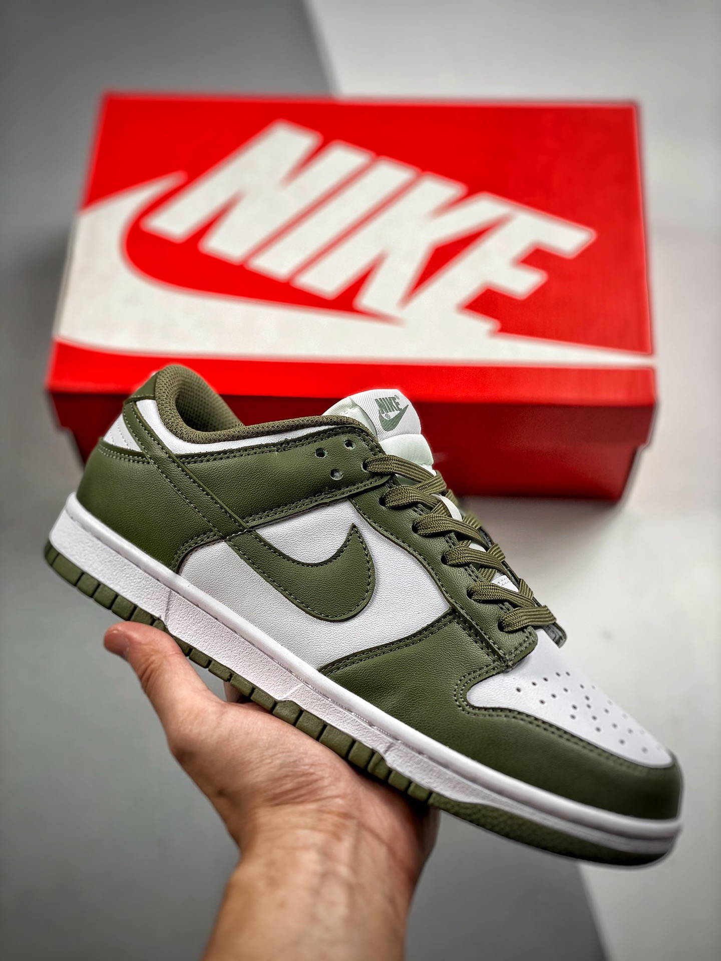 Núcleo 3 Nk Dunk SB Low blanco verde oliva, mejor relación calidad-precio, fotos reales de estreno, materiales original…