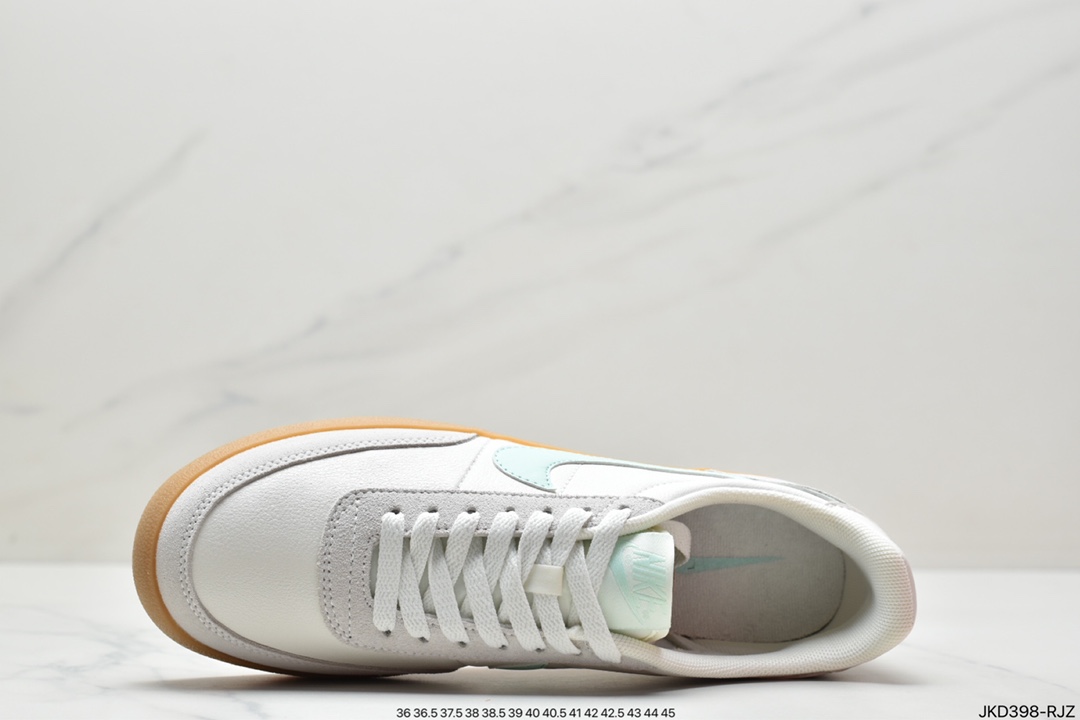 160 耐克板鞋 生胶米白绿色 复古板鞋J.Crew x Nike 联名 Killshot II Leather 采用米白色皮革制作鞋身432997-126