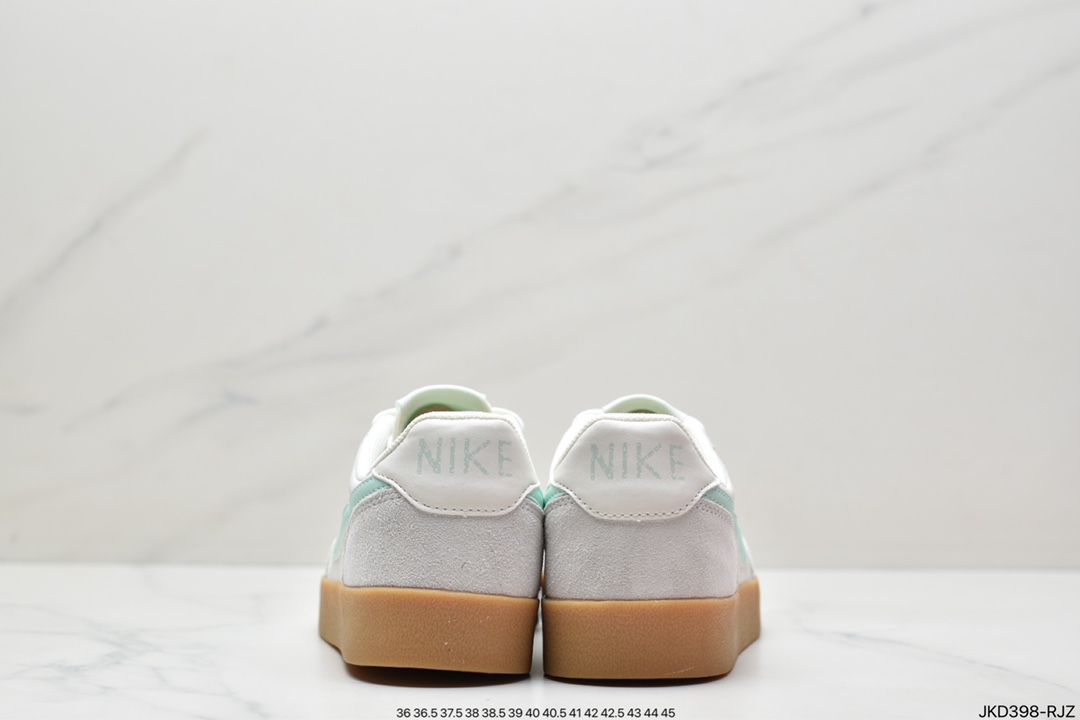 160 耐克板鞋 生胶米白绿色 复古板鞋J.Crew x Nike 联名 Killshot II Leather 采用米白色皮革制作鞋身432997-126