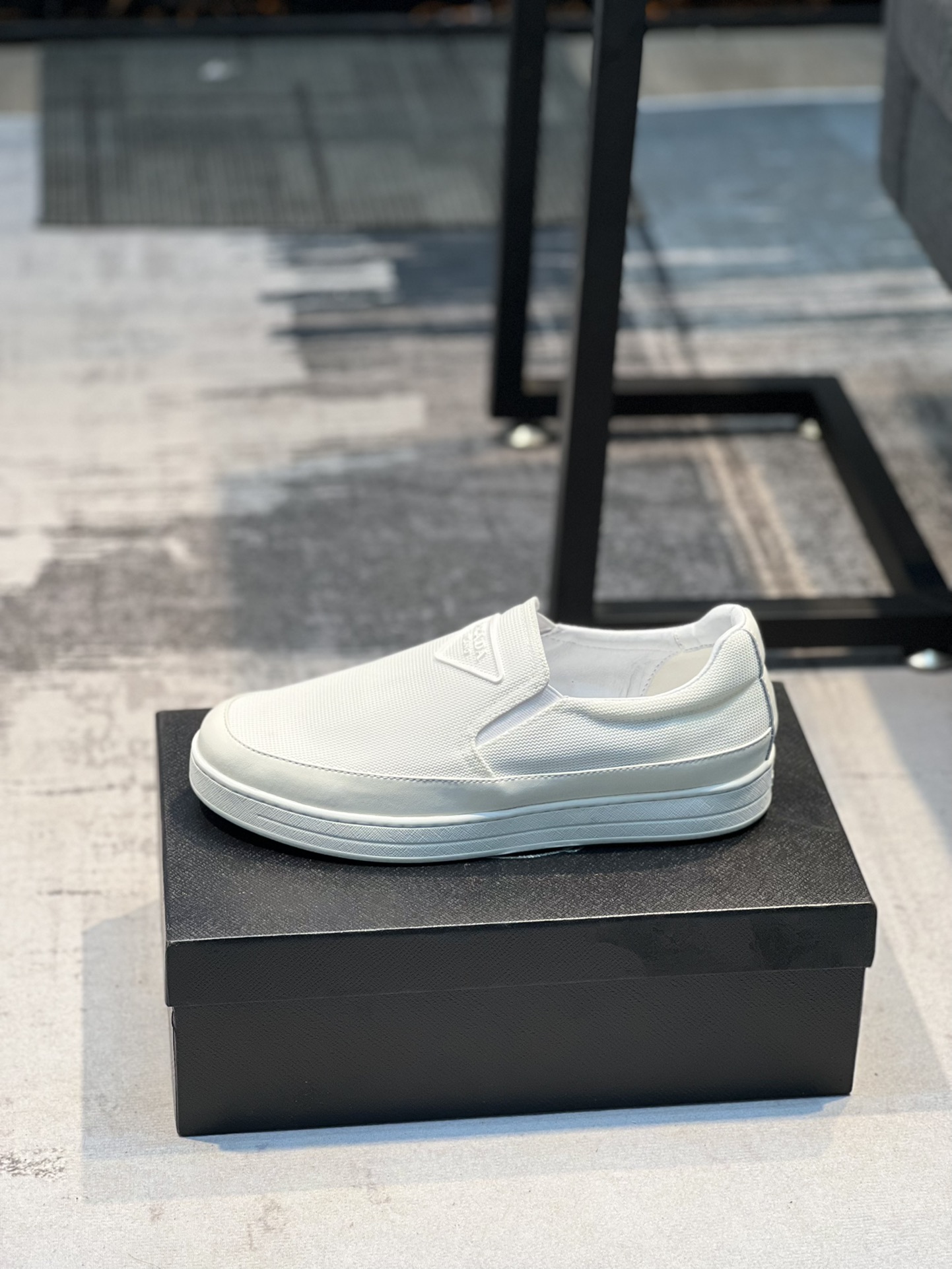 I5 PRADA普拉达男鞋专柜爆款，官网同步，高品质 原版飞织胶片面料+牛皮内里，11复刻 ，原厂原版底，38-4545定做不退换