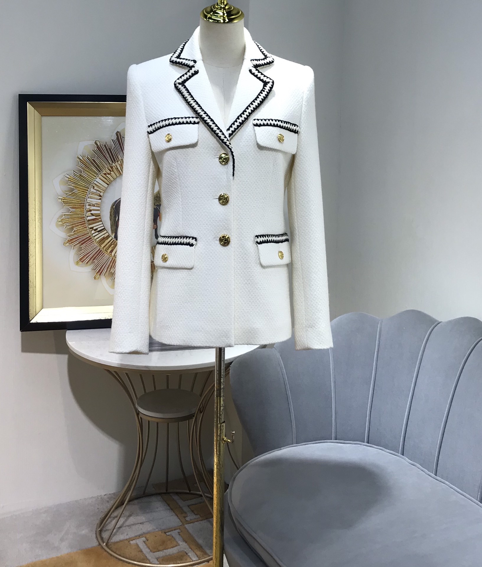 NO:932868,Clearance price, GUCC* four-flap pocket tweed suit jacket!  Size 36/1 Bust 94cm, Waist 84cm, special price, no return, no exchange, no free shipping, gucci, jackets & coats,19860909清库价,GUCC* 四盖袋粗花呢西服外套！码数36/1胸围94cm 腰围84cm,特价 不退不换不包邮,gucci,jackets & coats,,Women's clothing