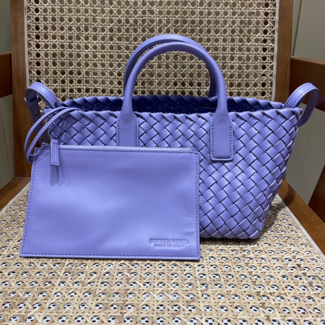 Bottega Veneta MINI CABAT 20CM BAG 709464紫藤色