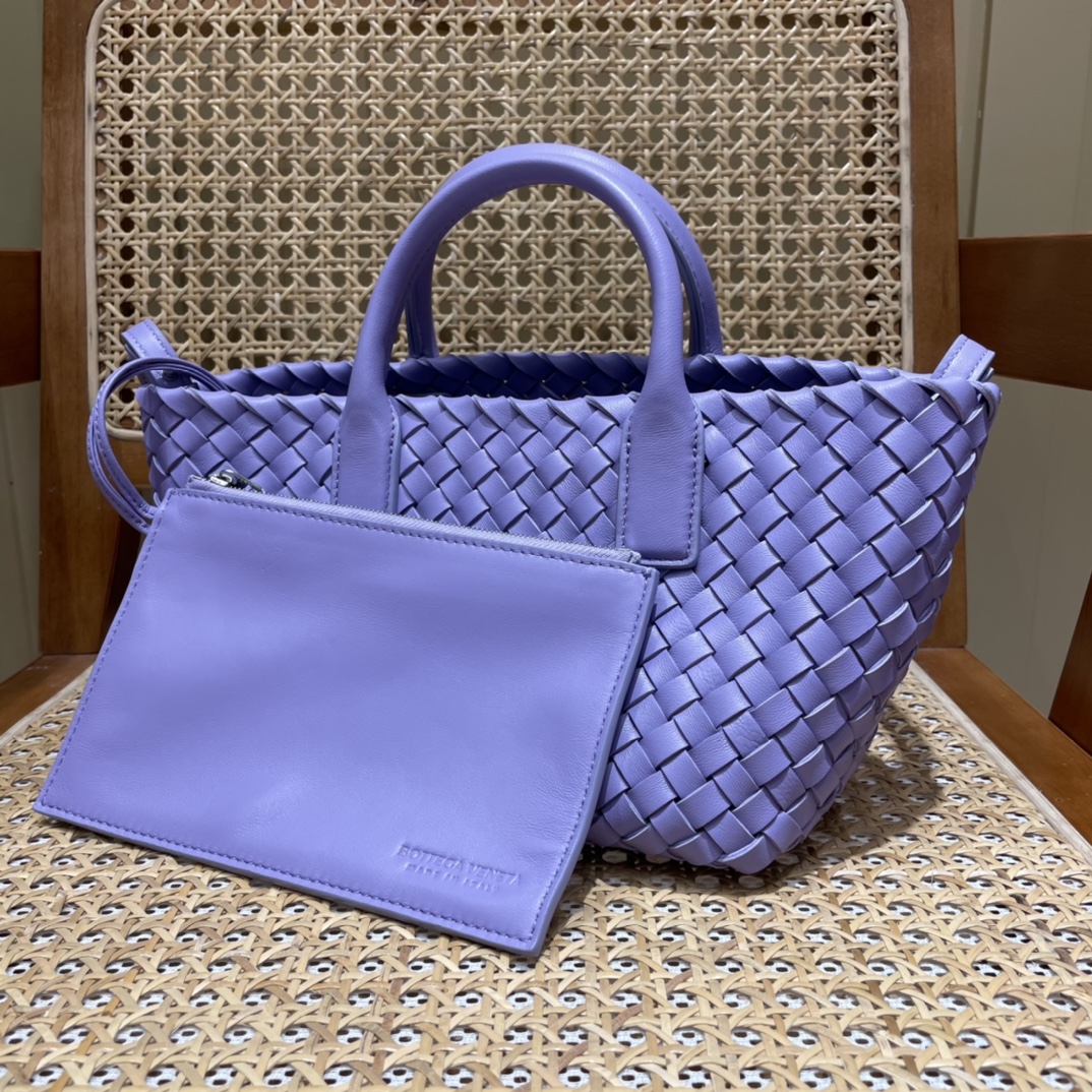 Bottega Veneta MINI CABAT 20CM BAG 709464紫藤色