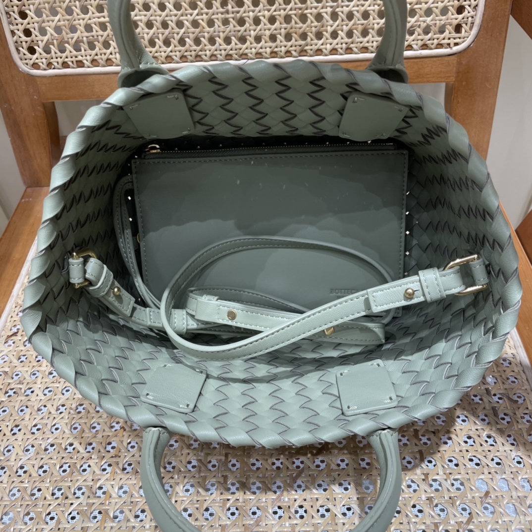 Bottega Veneta MINI CABAT 20CM BAG 709464洞石绿