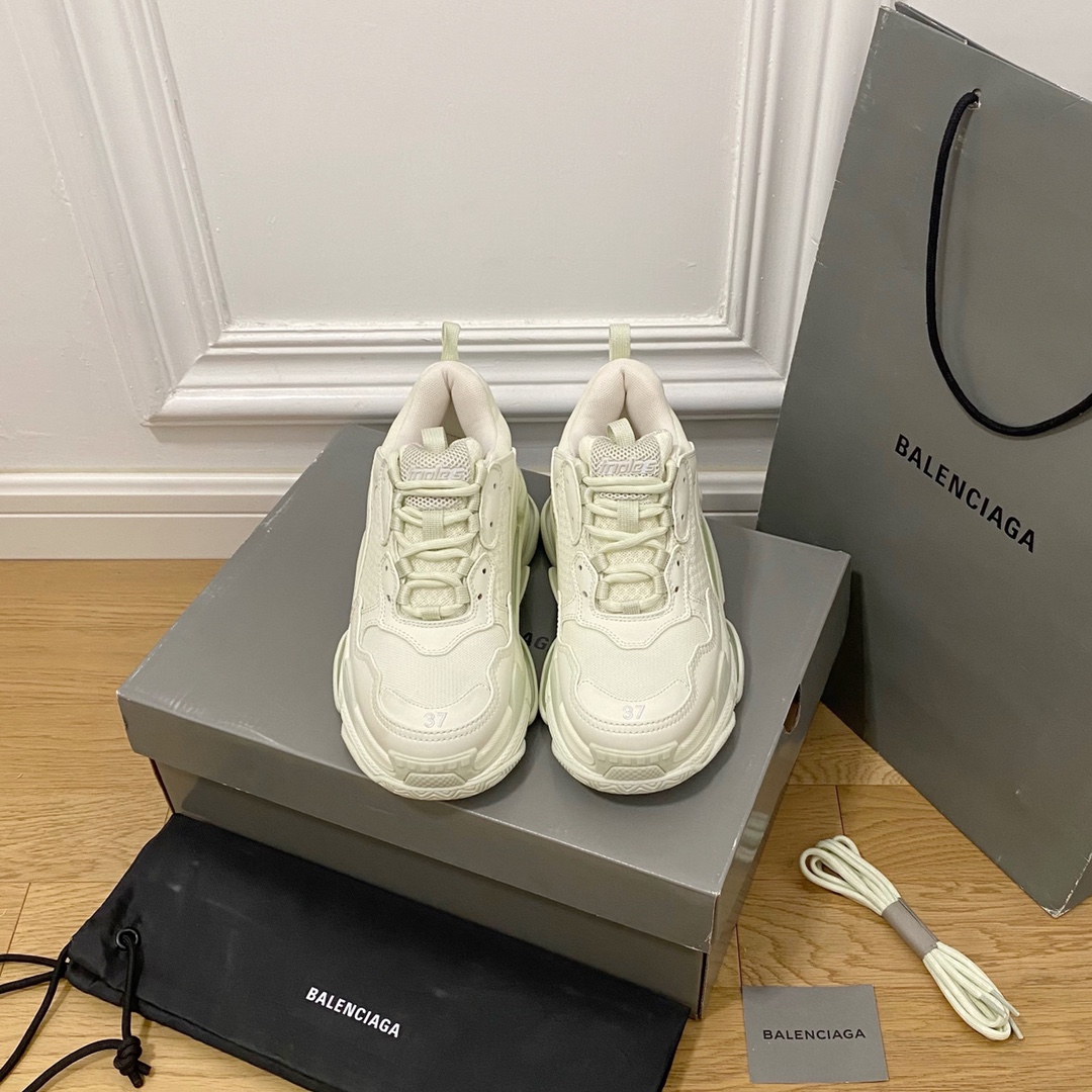 Modelo luminoso Balenciaga·Balenciaga 2022ss nuevo nuevo color triples suela gruesa zapatillas de deporte zapatos de pa…