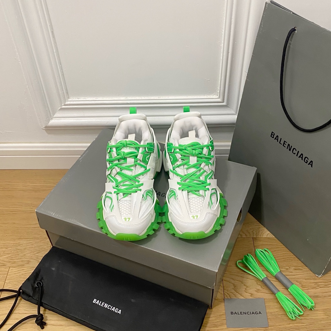 Blanco y verde Balenciaga·Balenciaga 2022ss nuevo color Track 3.0 zapatos para papá de tercera generación, calzado depo…