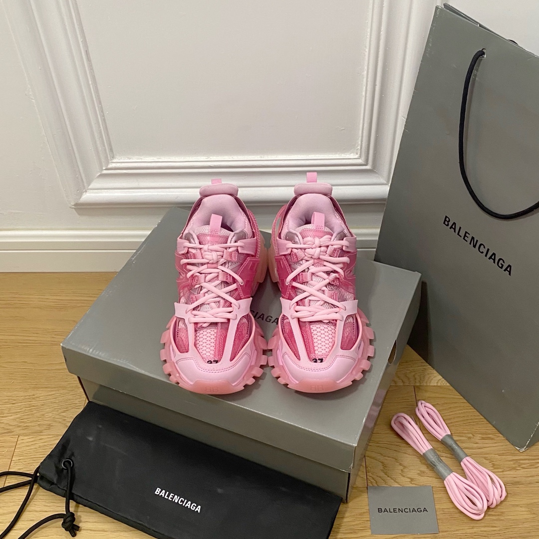 Película rosa Balenciaga·Balenciaga 2022ss nuevo color Track 3.0 zapatos para papá de tercera generación, calzado depor…
