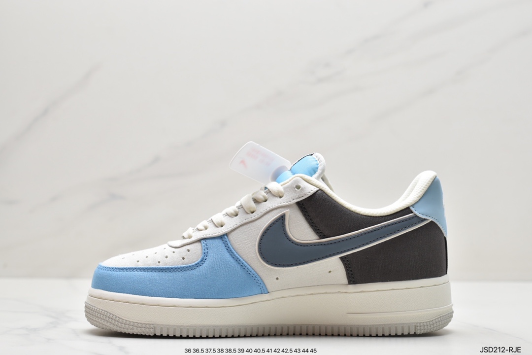 200 耐克Nike Air Force1 空军一号 白蓝低帮休闲板鞋DX2675-100