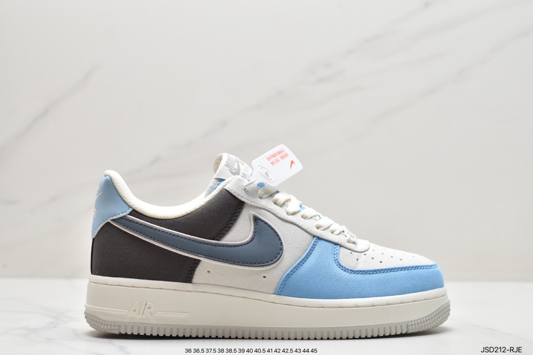 200 耐克Nike Air Force1 空军一号 白蓝低帮休闲板鞋DX2675-100