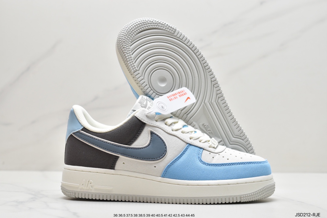 200 耐克Nike Air Force1 空军一号 白蓝低帮休闲板鞋DX2675-100