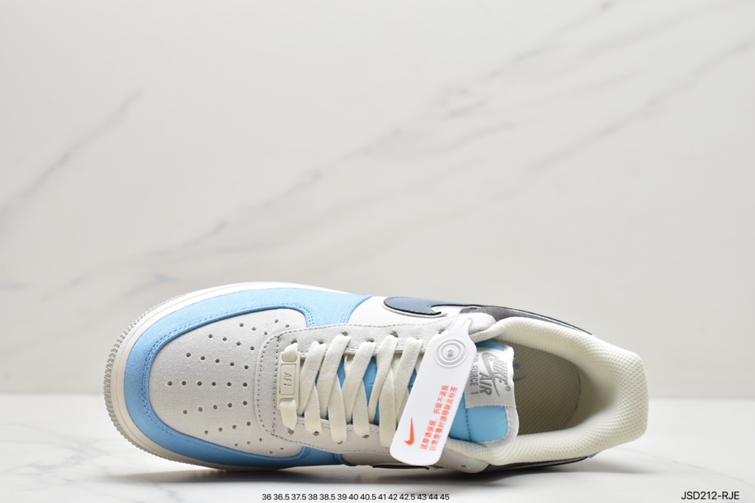 200 耐克Nike Air Force1 空军一号 白蓝低帮休闲板鞋DX2675-100