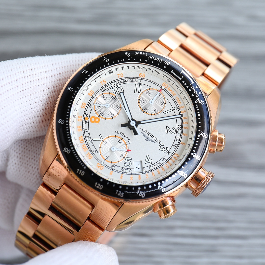 浪琴 LONGINES 🎮AF1 经典复刻系列男士腕表运动系列L3.636.4.60.0 1⃣️机芯采用7750全自动计时机械机芯