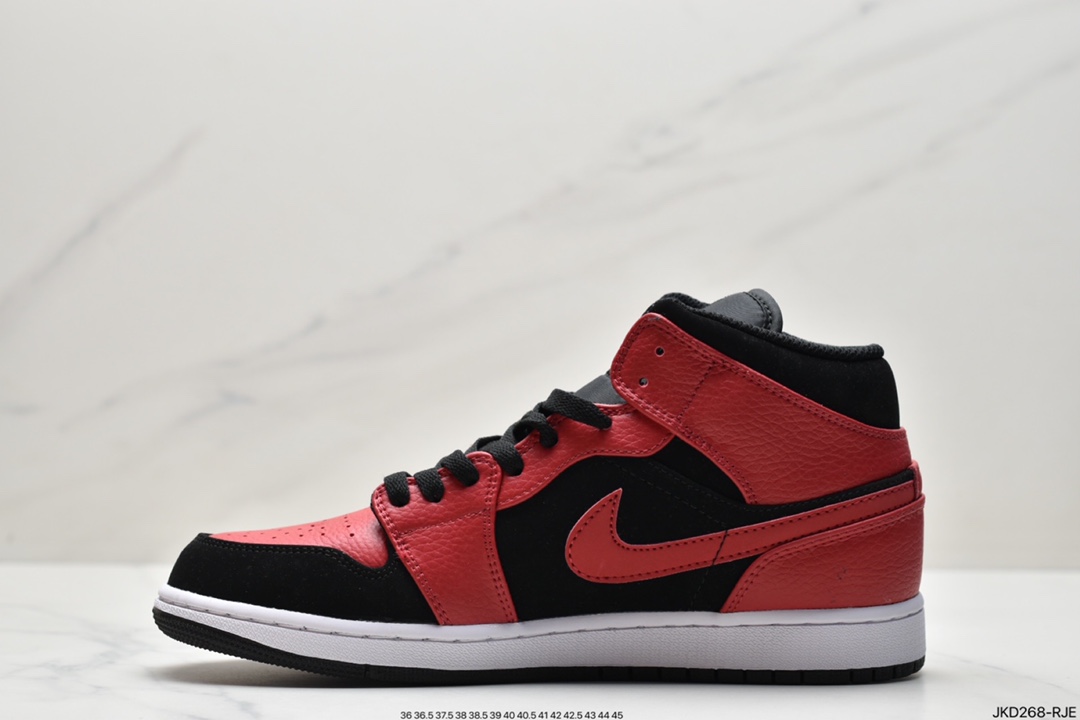 160 Air Jordan 1 Mid “Light Smoke Grey”烟灰 AJ1 乔1 中帮百搭休闲运动板鞋554724-092