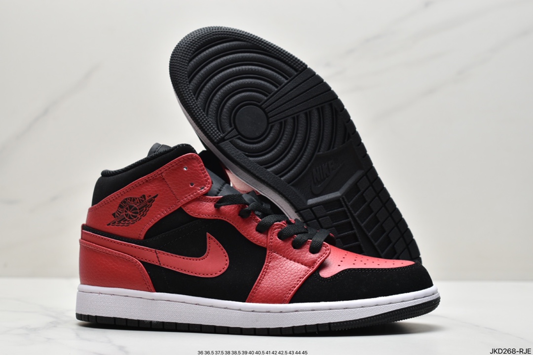 160 Air Jordan 1 Mid “Light Smoke Grey”烟灰 AJ1 乔1 中帮百搭休闲运动板鞋554724-092