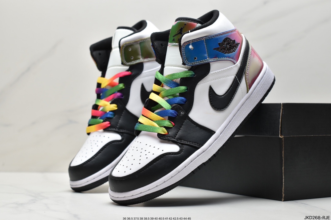 160 原鞋开模 同步原材料 乔丹/Air Jordan 1 Mid “Light Smoke Grey”烟灰 AJ1 乔1 中帮百搭休闲运动板鞋554724-092