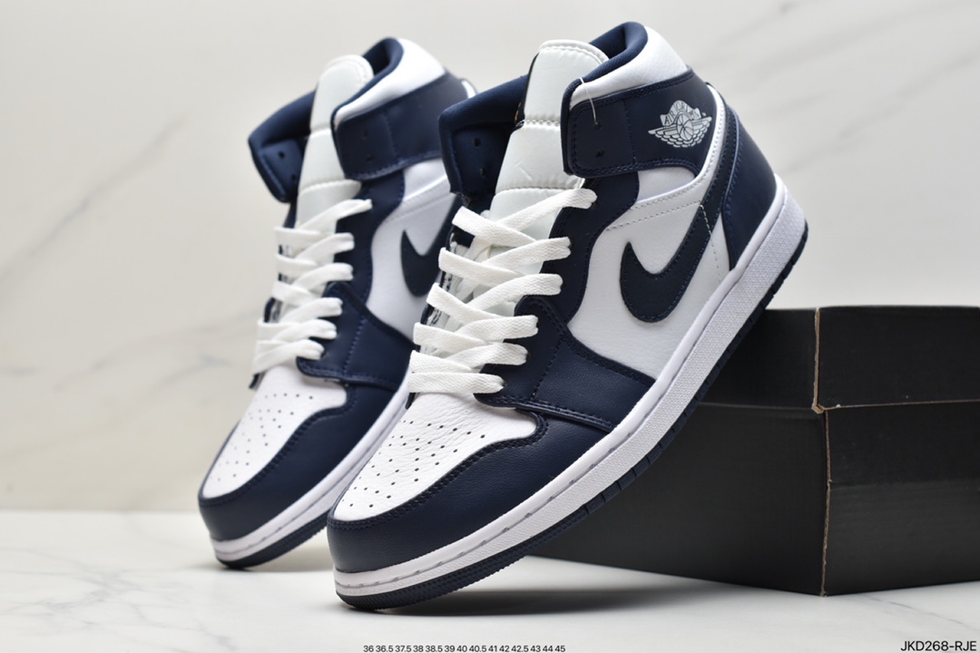 160 原鞋开模 同步原材料 乔丹/Air Jordan 1 Mid “Light Smoke Grey”烟灰 AJ1 乔1 中帮百搭休闲运动板鞋554724-092