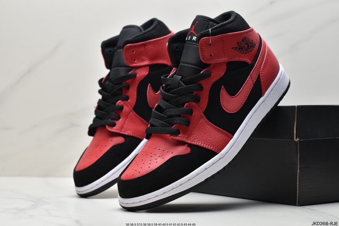 160 原鞋开模 同步原材料 乔丹/Air Jordan 1 Mid “Light Smoke Grey”烟灰 AJ1 乔1 中帮百搭休闲运动板鞋554724-092