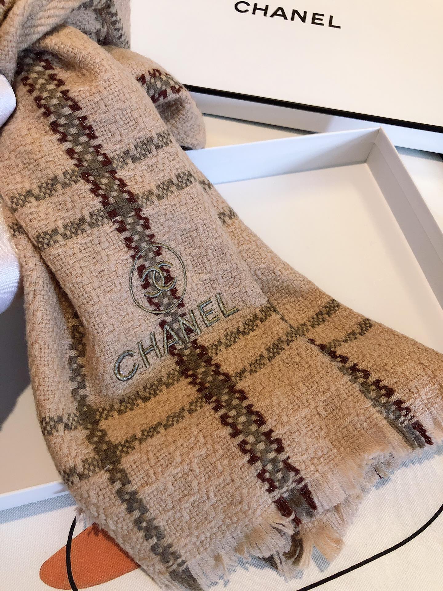 Chanel Haute Couture Silk Twill Scarf Shawl Ref 7